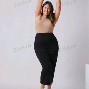 SHEIN BASICS Plus High Waist Pencil Skirt